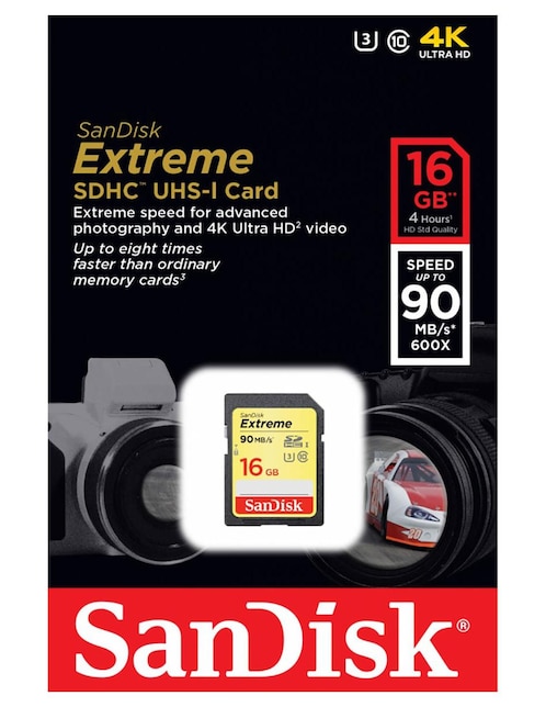 Memoria SDHC capacidad 16 GB