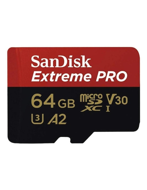 Memoria Micro SD 64GB Sandisk Extreme PRO 4K Full HD A2 V30 U3 SDSQXCY-064G-GN6MA