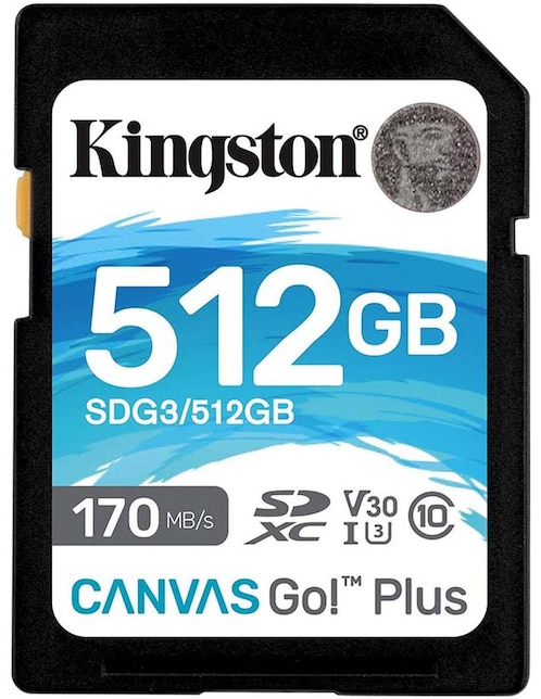 Tarjeta SD Kingston C10 Go Plus SDG3 512GB