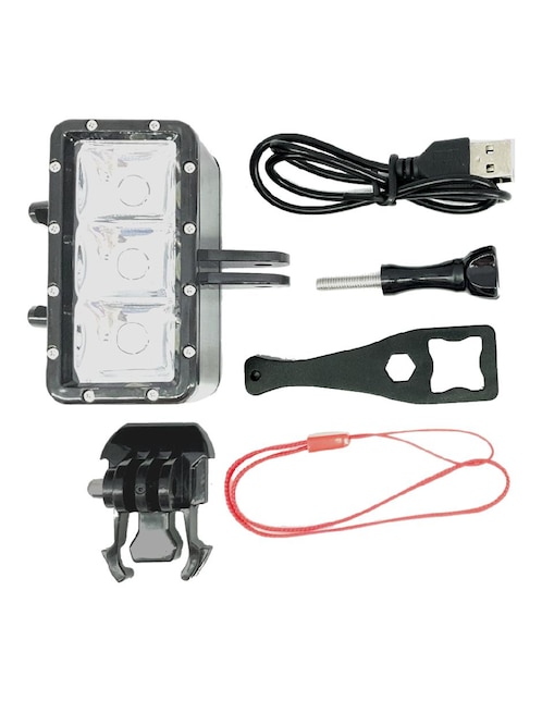 Lámpara LED Sumergible para Cámaras Deportivas GoPro Carol Accesorios Negro