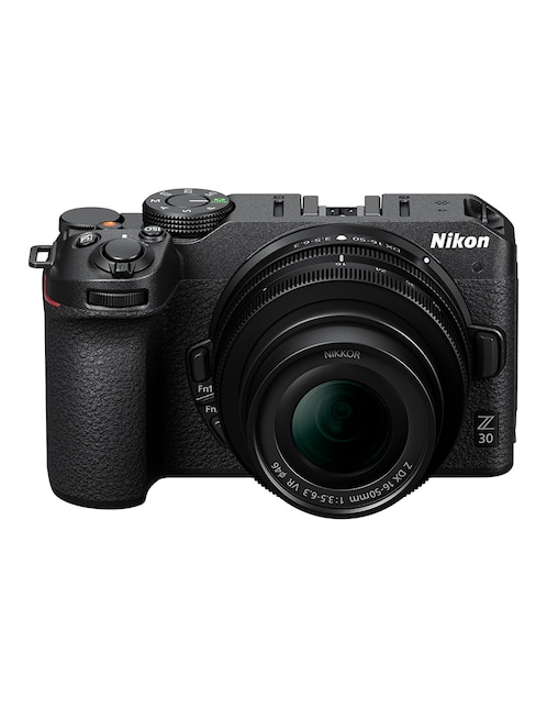 Cuerpo de cámara sin espejo Nikon modelo Z30 kit Lk (16-50mm) con lente gran angular