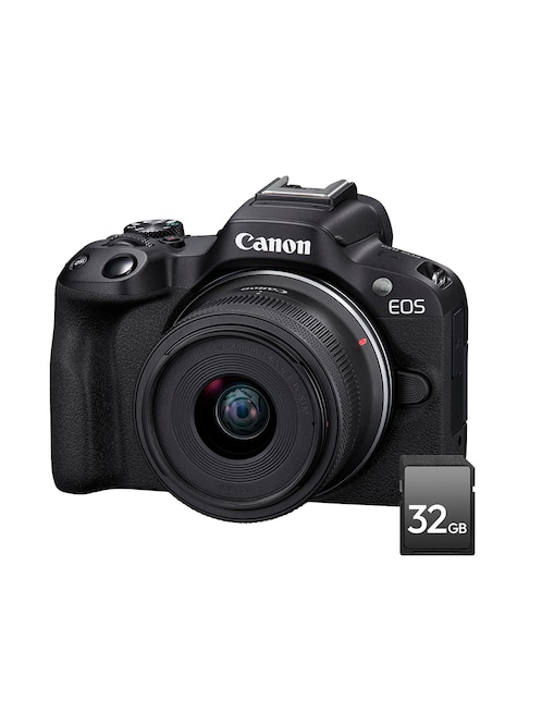 Kit cámara sin espejo y accesorios Canon modelo EOS R50 con lente zoom f / 6.3