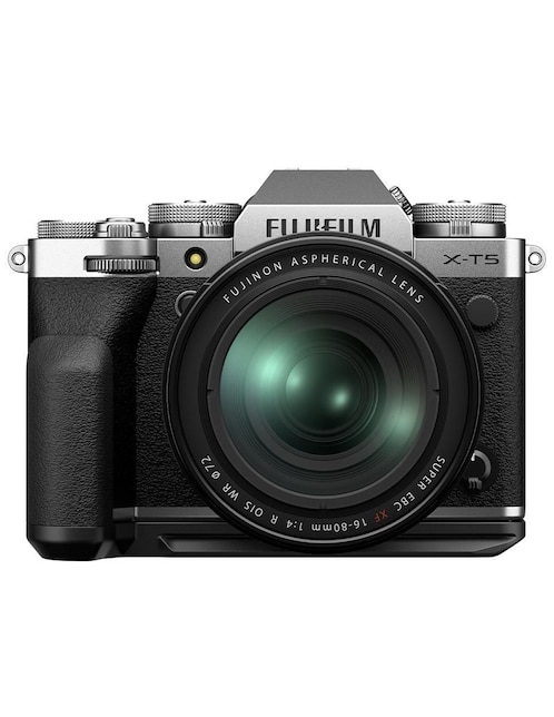 Cámara long zoom X-T5 Plata + XF16-80mm 40 megapíxeles