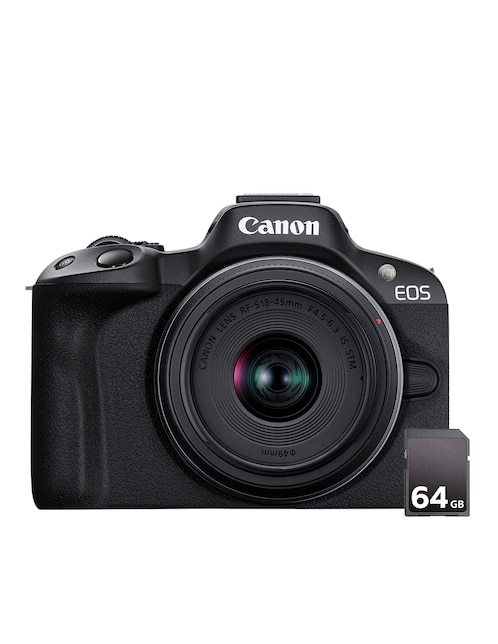 Kit cámara sin espejo y accesorios Canon modelo 5811C112AA con lente zoom f / 6.3
