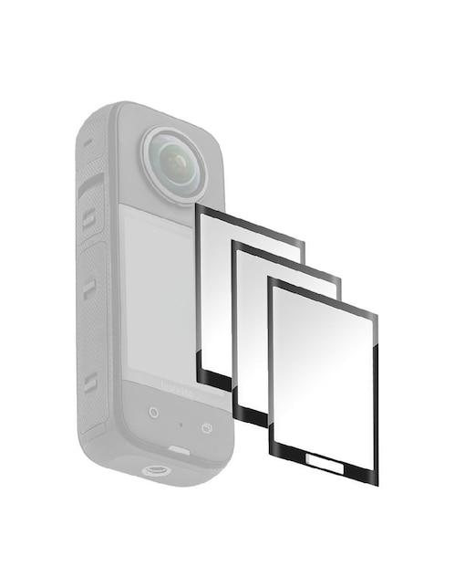 Tapa y  protector lente Carol Accesorios Cristal Templado 3 Piezas Protección Compatible Insta360 X3 Transparente