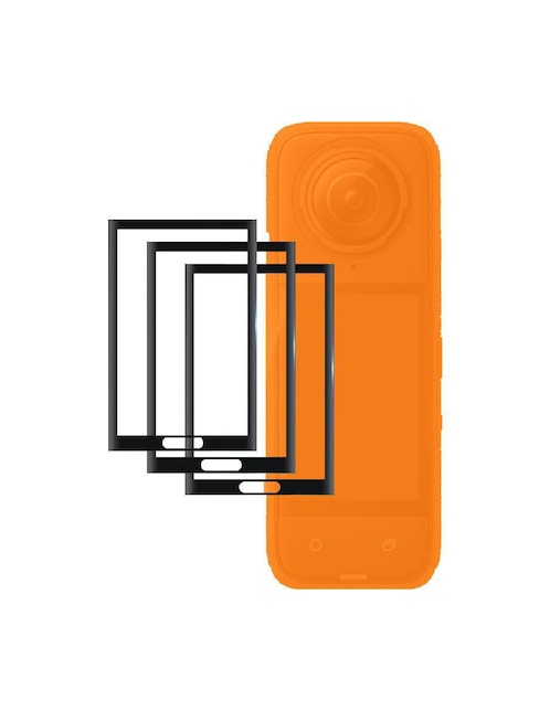 Tapa y  protector lente Carol Accesorios Cristal Templado Protección 3 Piezas Compatible Insta360 X4 Transparente