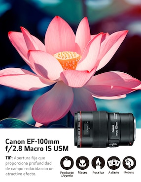 Lente Canon 100 mm f / 2.8 EF-Mount
