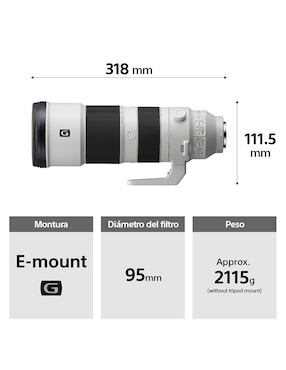 Lente Sony 200 a 600 mm f / 6.3 E-Mount