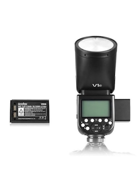 Flash Godox V1-C Cabeza Redonda Para Canon Negro