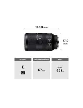 Lente Sony 105 a 525 mm (0043) f / 6.3 E-Mount