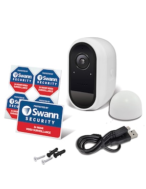 Cámara individual de seguridad Swann inalámbrica Full HD 180° con capacidad para grabar para interior y exterior