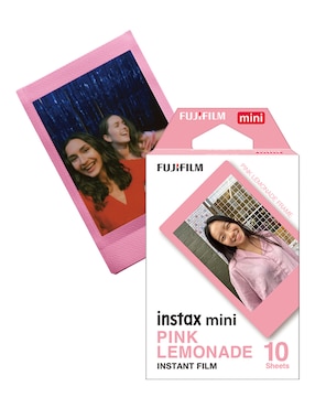 Papel fotográfico Fujifilm modelo Instax Mini Pink Lemon