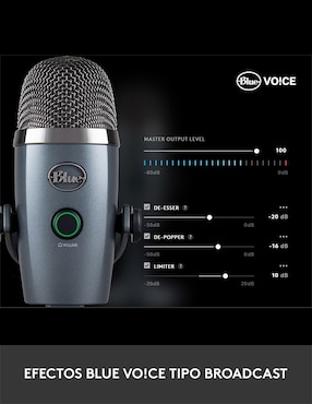 Micrófono semi profesional alámbrico Blue Microphones yeti nano