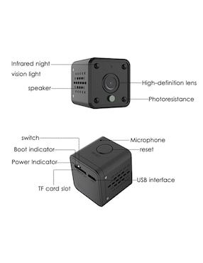 Cámara espía seguridad WiFi GoGo electronics WJ01 visión nocturna