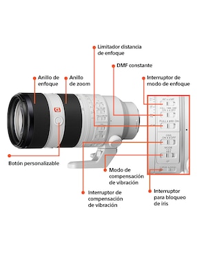 Lente Sony 70 a 200 mm f / 2.8 E-Mount