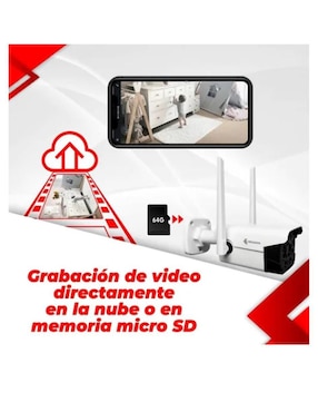 Cámara Individual de Seguridad Secucore Alámbrica e Inalámbrica para Interior y Exterior