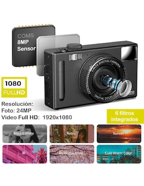 Cámara compacta básica Genérica modelo VD-CDR1-N 24 megapíxeles