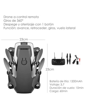 Dron Genérica modelo Vd-K3 HD 10 min de vuelo