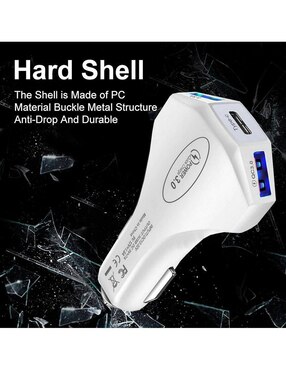 Cargador auto Hotshot USB + USB tipo C