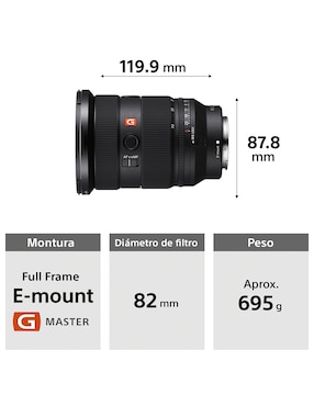 Lente Sony 24 a 70 mm f / 2.8 E-Mount
