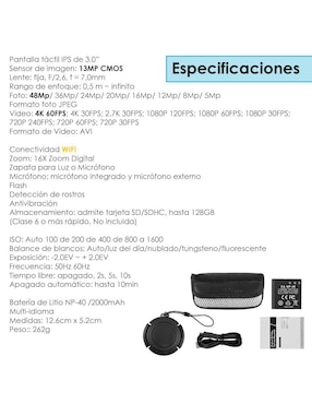 Videocámara VD-03 4K/UHD