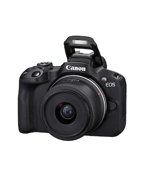 Cámara sin espejo Canon modelo EOS R50 RF-S 18-45mm con lente zoom f / 6.3