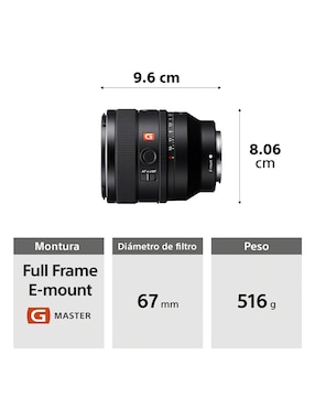 Lente Sony 50 mm f / 1.4 E-Mount