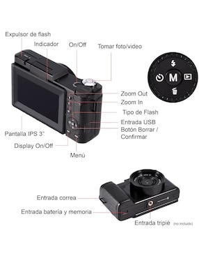Cámara compacta básica Genérica modelo VD-RF 48 megapíxeles