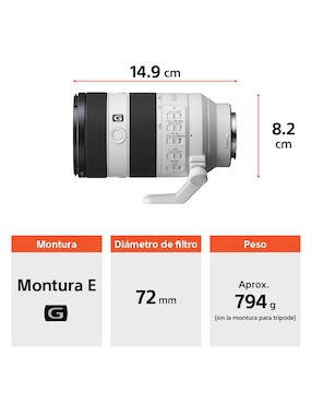 Lente Sony 70 a 200 mm f / 4 E-Mount