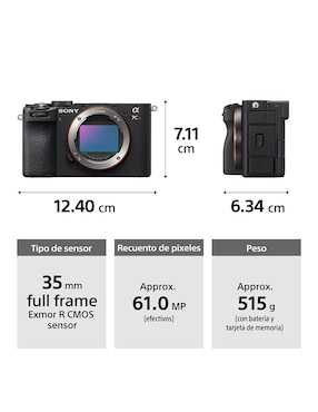 Cámara sin espejo Sony modelo ILCE-7CR/BQ