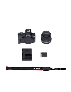 Kit cámara sin espejo y accesorios Canon modelo 5811C112AA con lente zoom f / 6.3