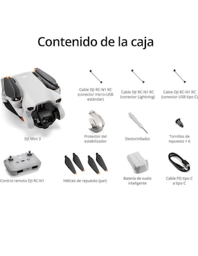 Dron Dji modelo Mini 3 Gl HD 38 min de vuelo