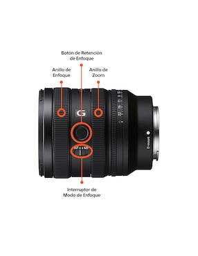 Lente zoom estándar Sony modelo sel2450g 67 mm f / 2.8 para cámara sony