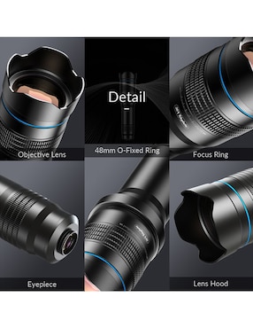 Lente zoom telefoto Apexel modelo apl-js36xjj020 36 mm f / 31 para smartphone