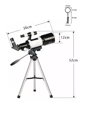 Telescopio monocular refractor