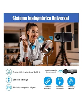 Micrófono micrófono estéreo lavalier Inalámbrico Wünd