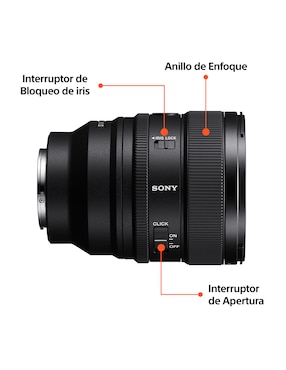 Lente telefoto Sony modelo sel85f14gm2 77 mm f / 1.4 para montura e