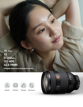 Lente zoom estándar Sony modelo sel2870gm 86 mm f / 2 para cámara sony