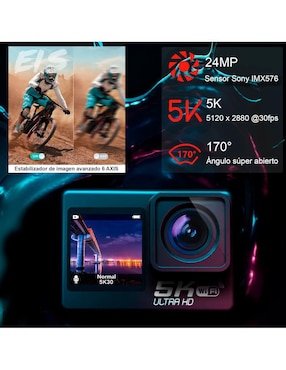 Cámara deportiva Vak VD-302P 5K/UHD