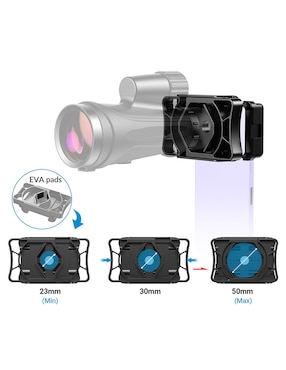 Adaptador de binoculares, telescopio, microscopio para smartphone Apexel