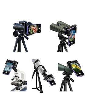 Adaptador de binoculares, telescopio, microscopio para smartphone Apexel