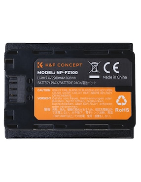 Batería recargable K&F Concept 2280mAh Tipo NP-FZ100
