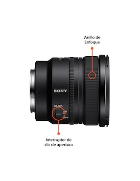Lente gran angular Sony modelo sel16f18g 67 mm f / 1.8 para montura e