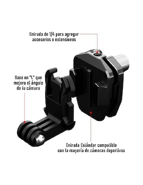 Adaptador y montura para cámara Carol Accesorios GoPro, Sport Cam, Action Cam BS-PB-01