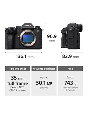 Cámara sin espejo Sony modelo ILCE-1M2