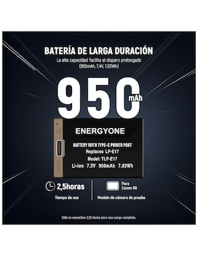 Batería recargable Energyone 950 mAh tlp-e17