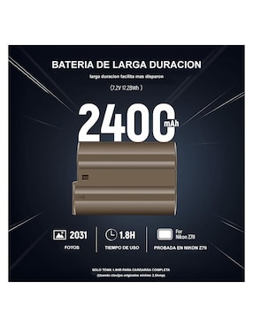 Batería recargable para cámara Energyone 2400 mAh TEN-EL15