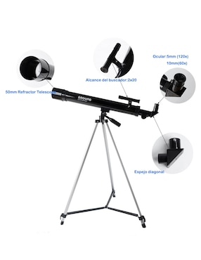 Set telescopio refractor Ground Electronics 22010
