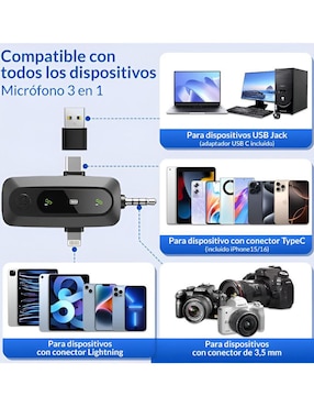 Micrófono portátil alámbrico Xtellar xtllar3267