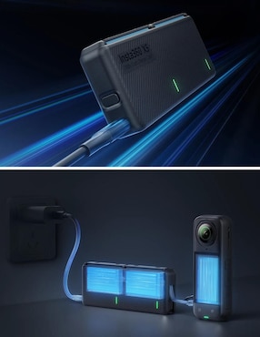 Cargador de batería Insta360 de 35 W USB tipo C X5 Utility